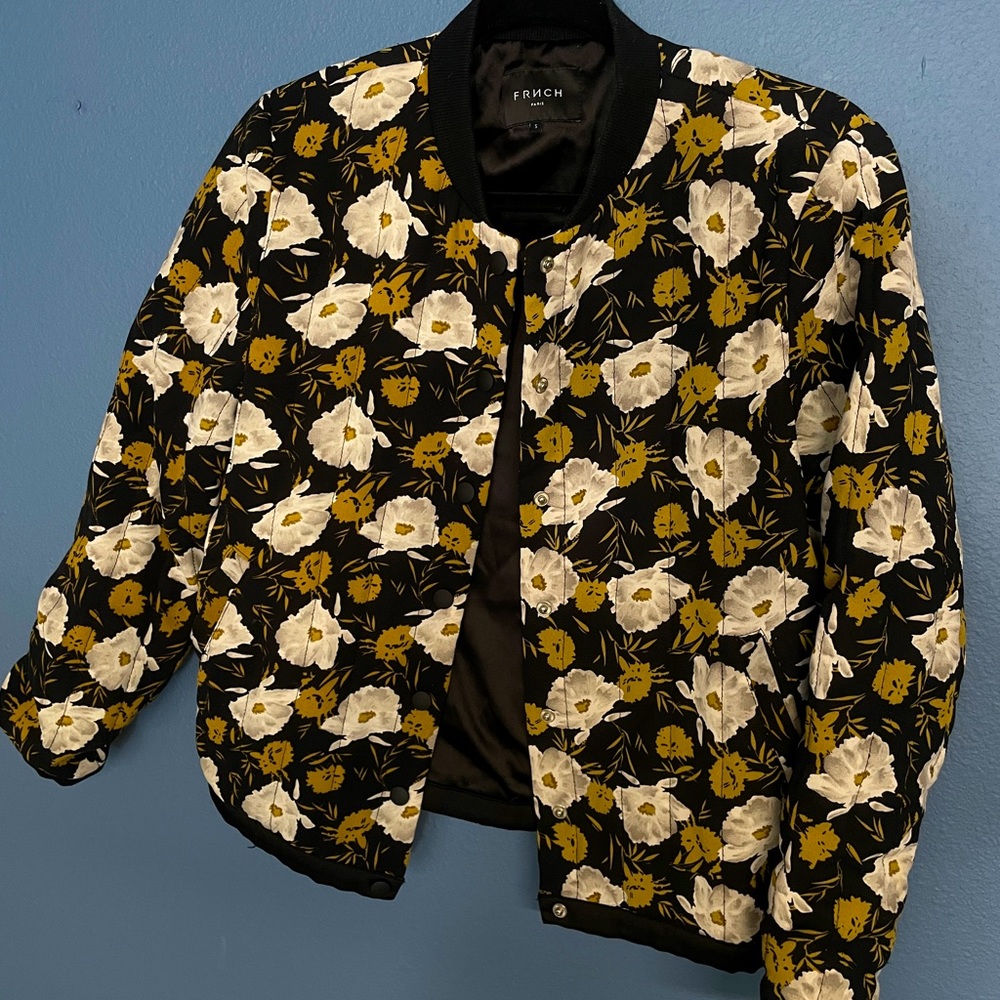 Small Flowered Bomber Jacket